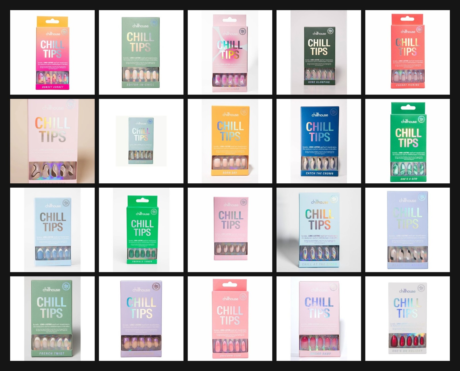 Chillhouse Chill Tips Iconic Long Lasting Nail Art Press-Ons ( CHOOSE YOUR OWN!)