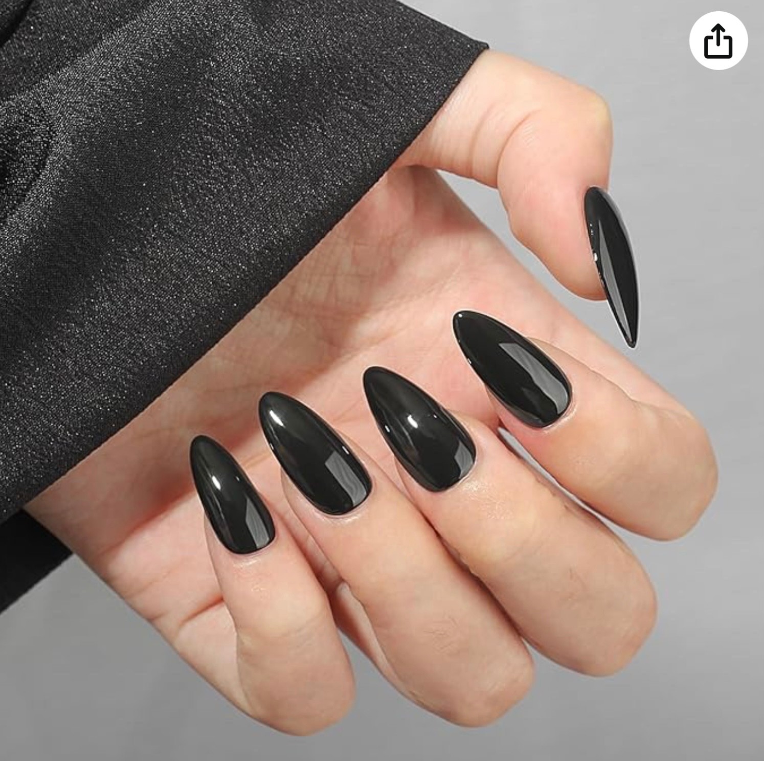 5 Nails Kits – GOTHIC Black Rhinestone Lace, Silver GLITTER French, WEDNESDAY +