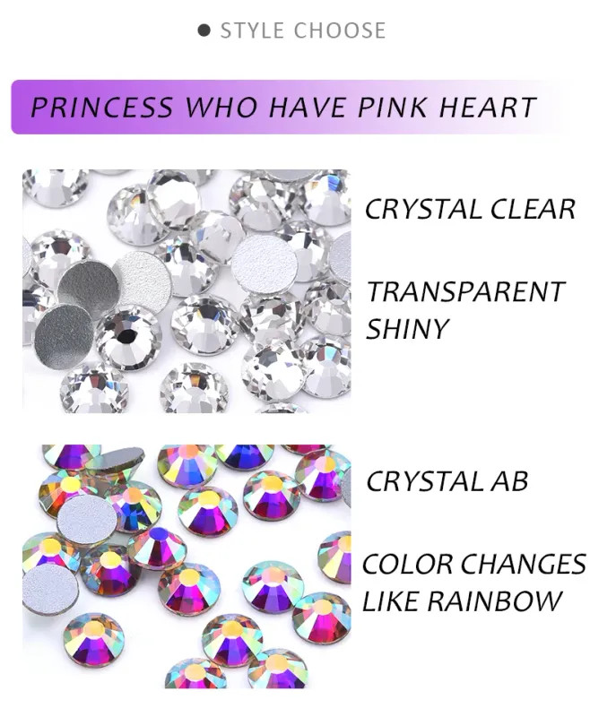 2025 Top quality SS3-SS50 Clear Crystal White 3D Nail Art Decoration rhinestones