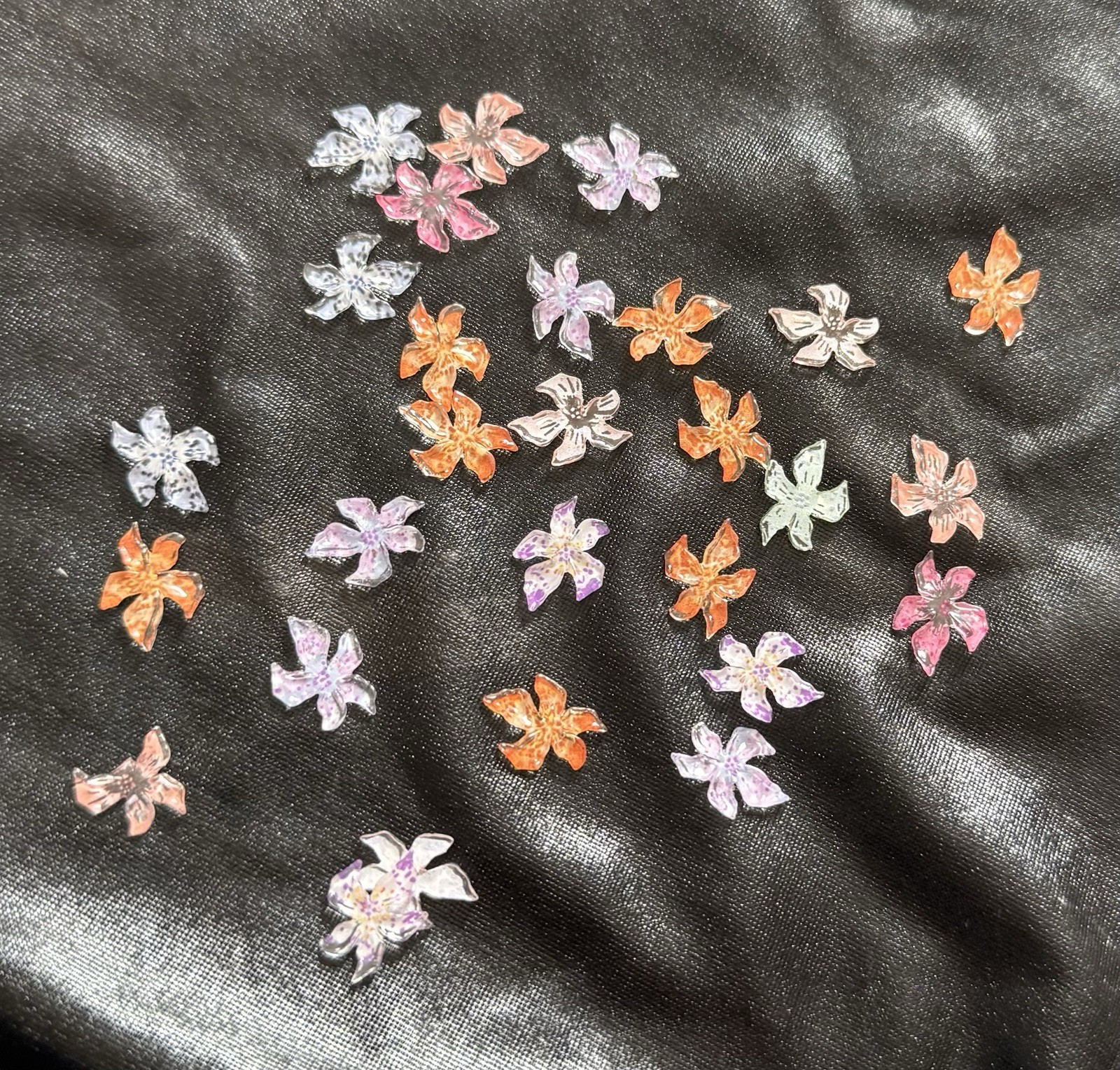 Trendy 3D BloomOrchid Flower Nail Art Charms/Flower Sakura Nail Art Decor/5 Each