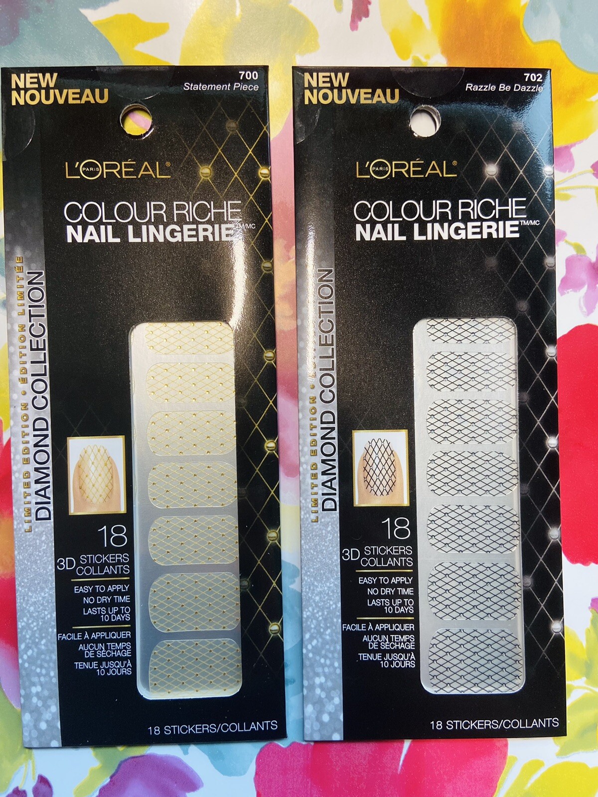 L’Oreal Colour Riche Nail Lingerie Nail Stickers #700 And #702 NEW Lot of 2