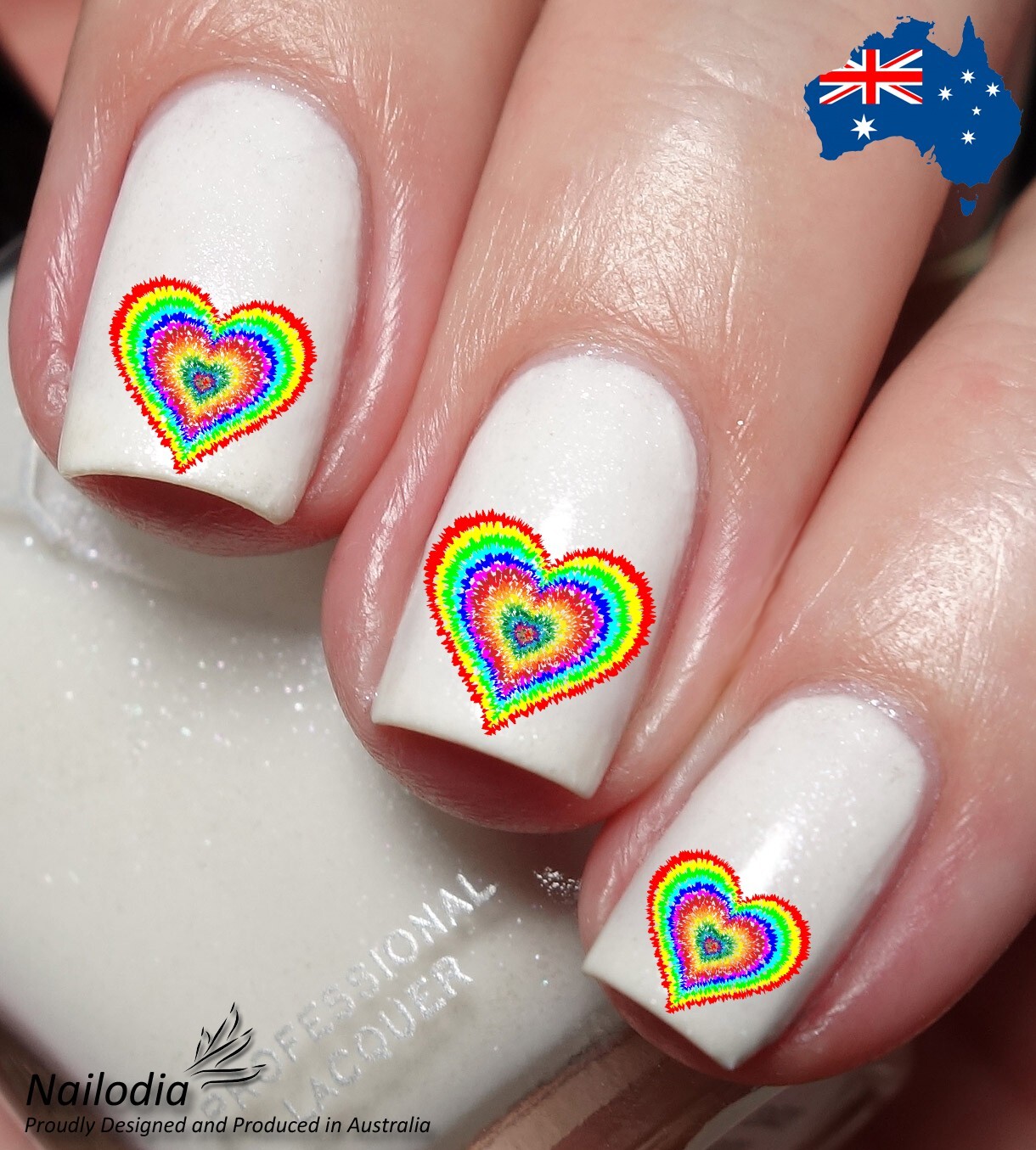 Rainbow Tie Dye Galaxy Nail Art Decal Sticker