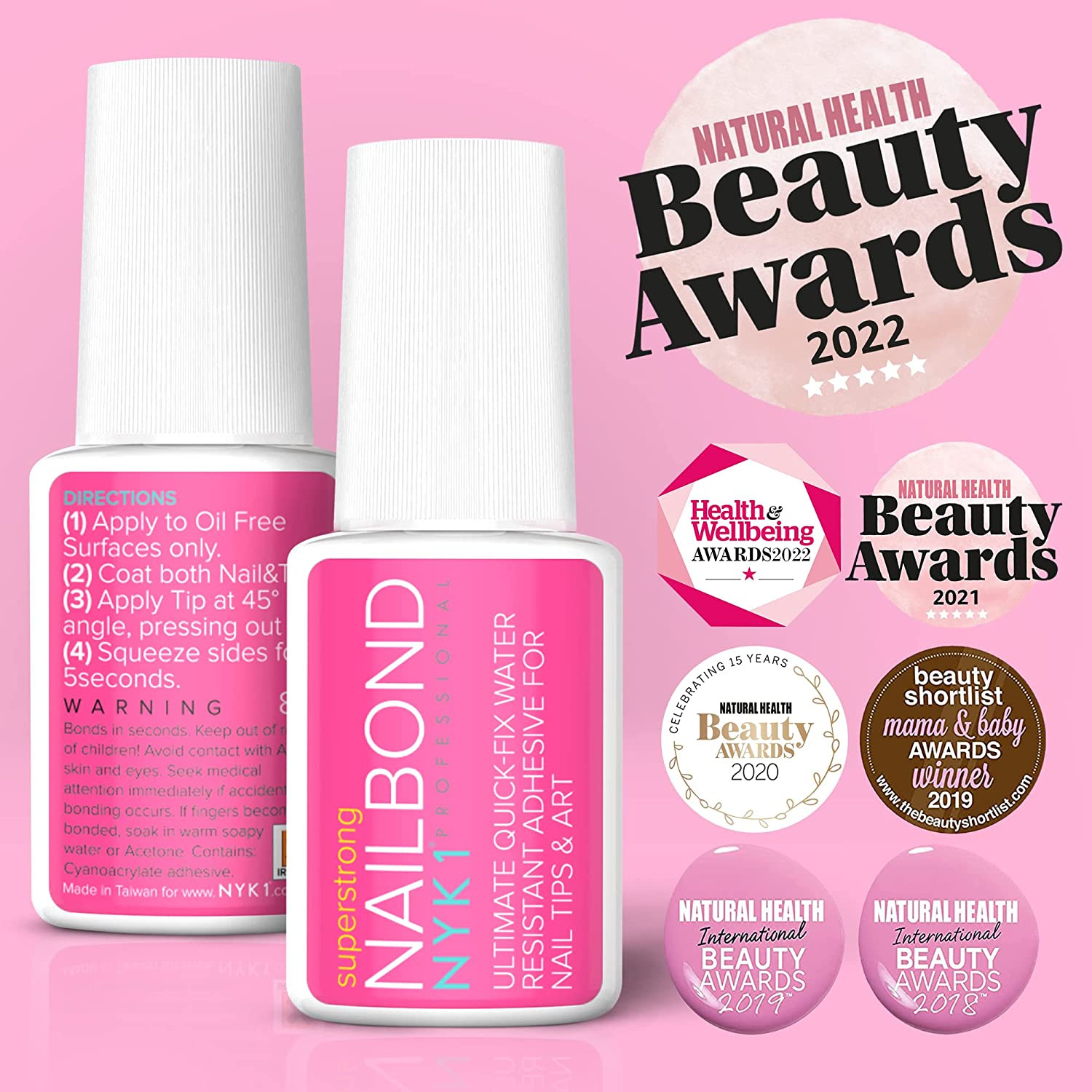Super Strong Nail Glue for Nail Tips, Acrylic Nails and Press on Nails 8Ml