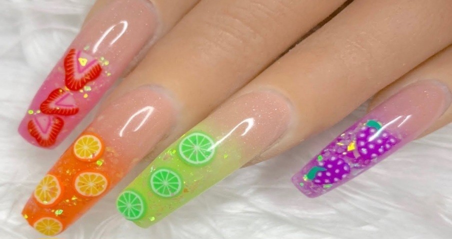 NWT NAIL ART DESIGN POLYMER CLAY FRUIT SLICES LARGE PACK!