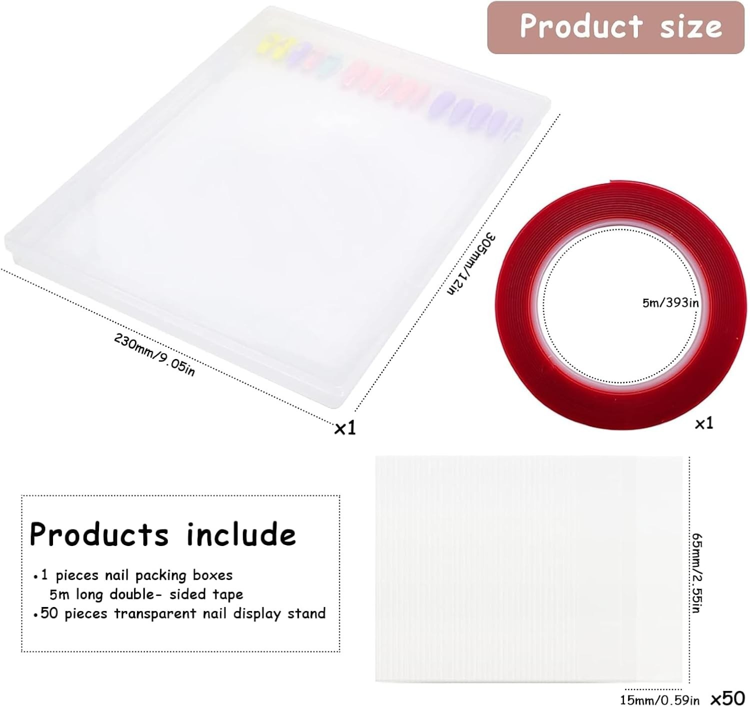 Press On Nail Storage Empty Nail Organizer Box | Press on Nail Packaging,with…