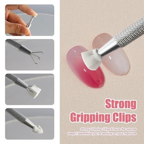 300Pcs Nail Sponges for Ombre, White Nail Sponges, Delicate Feel, Good Penetrati