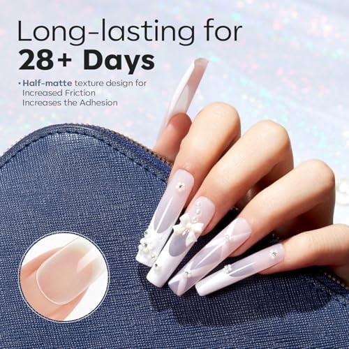 Long Square XXL Fake Nail Tips – 504Pcs Gel Tips Pre-shaped Half B1-XXL Square