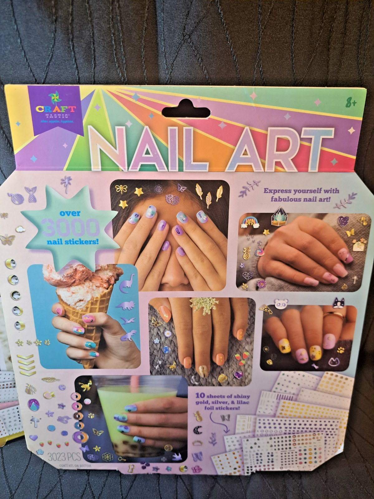 NEW LOT OF 2 NAIL STICKERS DECALS 5900 NIB ASSORTMENT-HEART-FLOWER-STAR-MOON