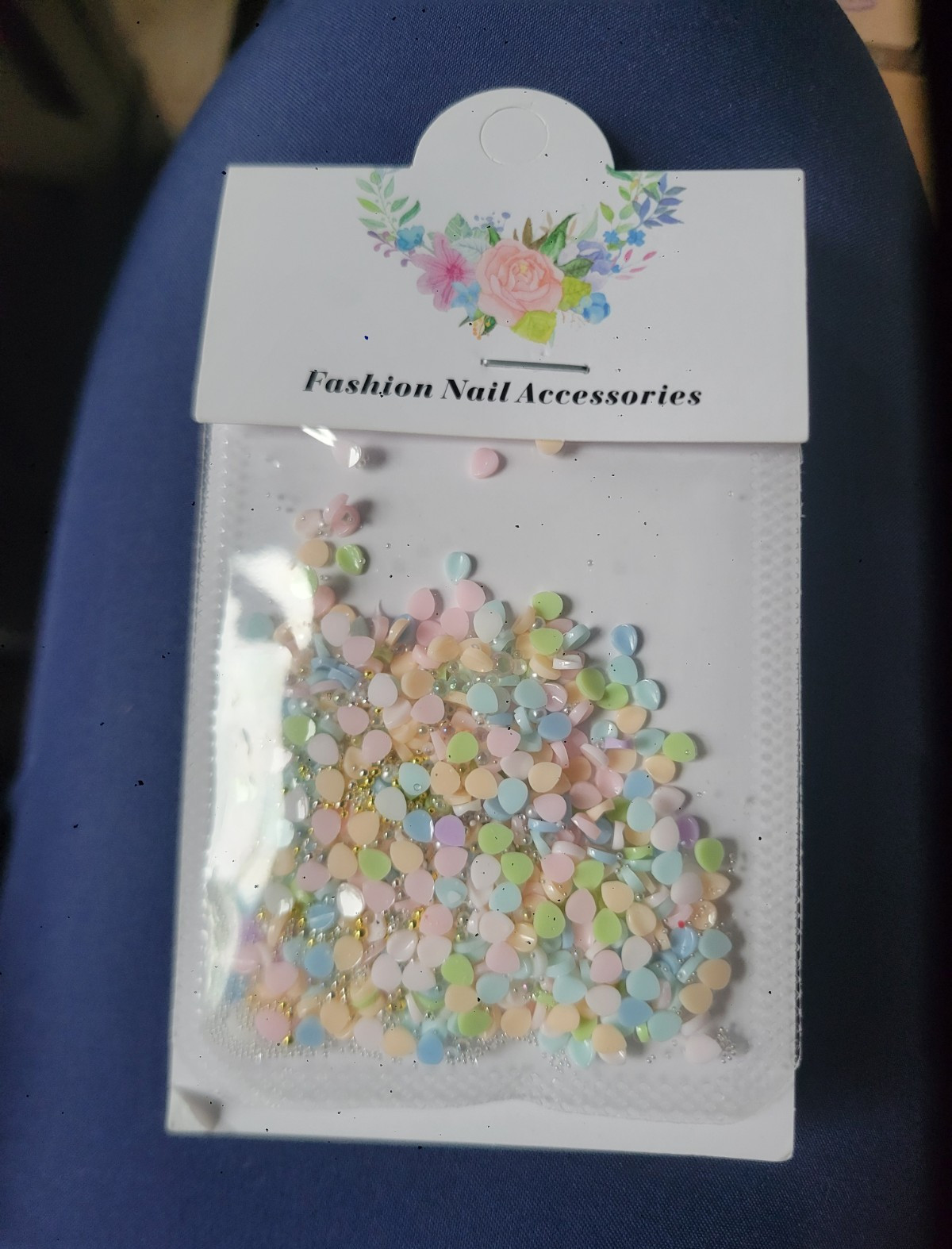 Iridescent Pastel Multicolor Nail Art Decor Flat Back Resin Mix Confetti