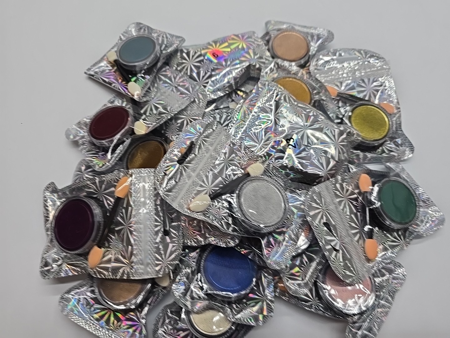 20 pcs Chrome Nail Powder Set Mirror Rubbing Pigment Gold Metallic Powder Summer