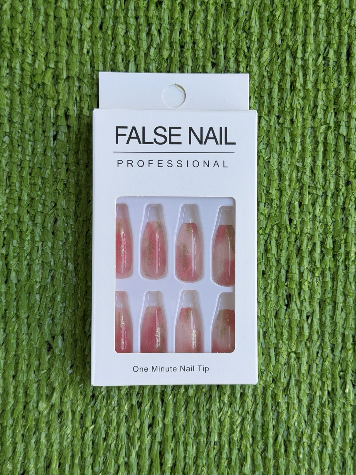Luxury Pink And Gold Nude 24 Piece Press On Nails