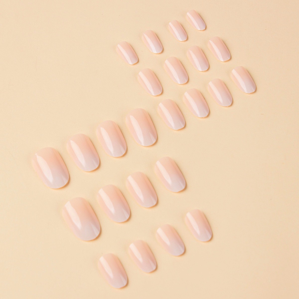 24pc Pink Press On Nails | Medium Oval | Reusable with Tools