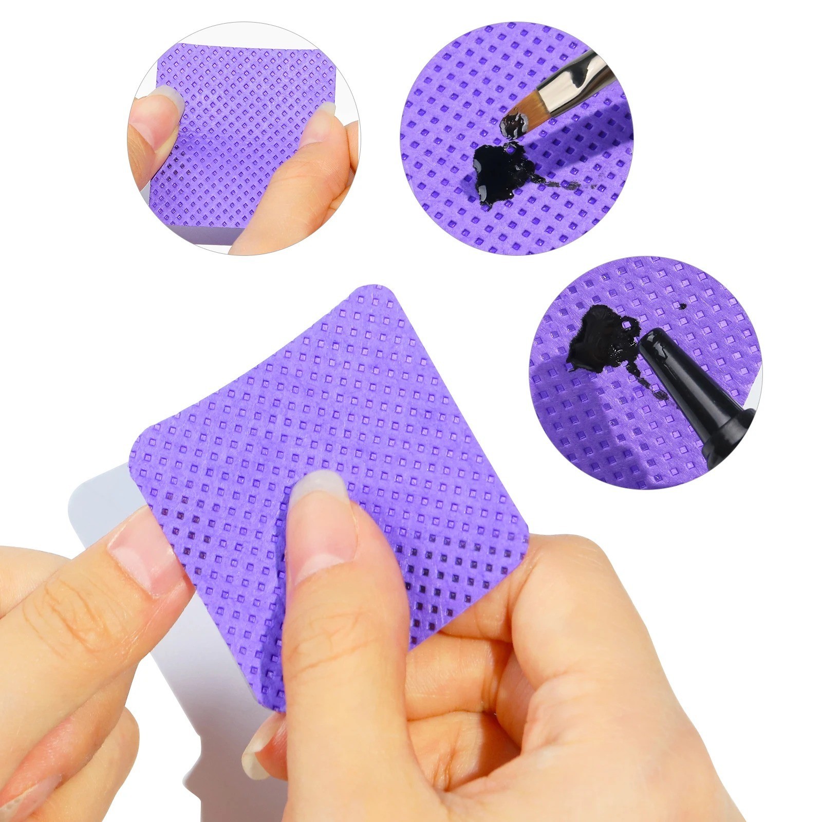300 Pack Lint Free Nail Wipes Cotton Pads for Gel Polish Makeup Remover Prep