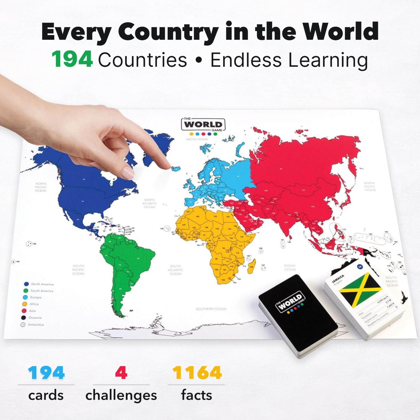 The World Game – Geography Card – Educational Games One size, Multicolor