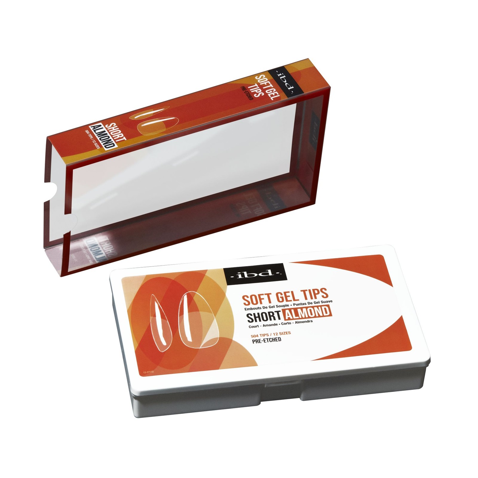 IBD Clear Soft Gel Tips – Short Almond, 504 ct.