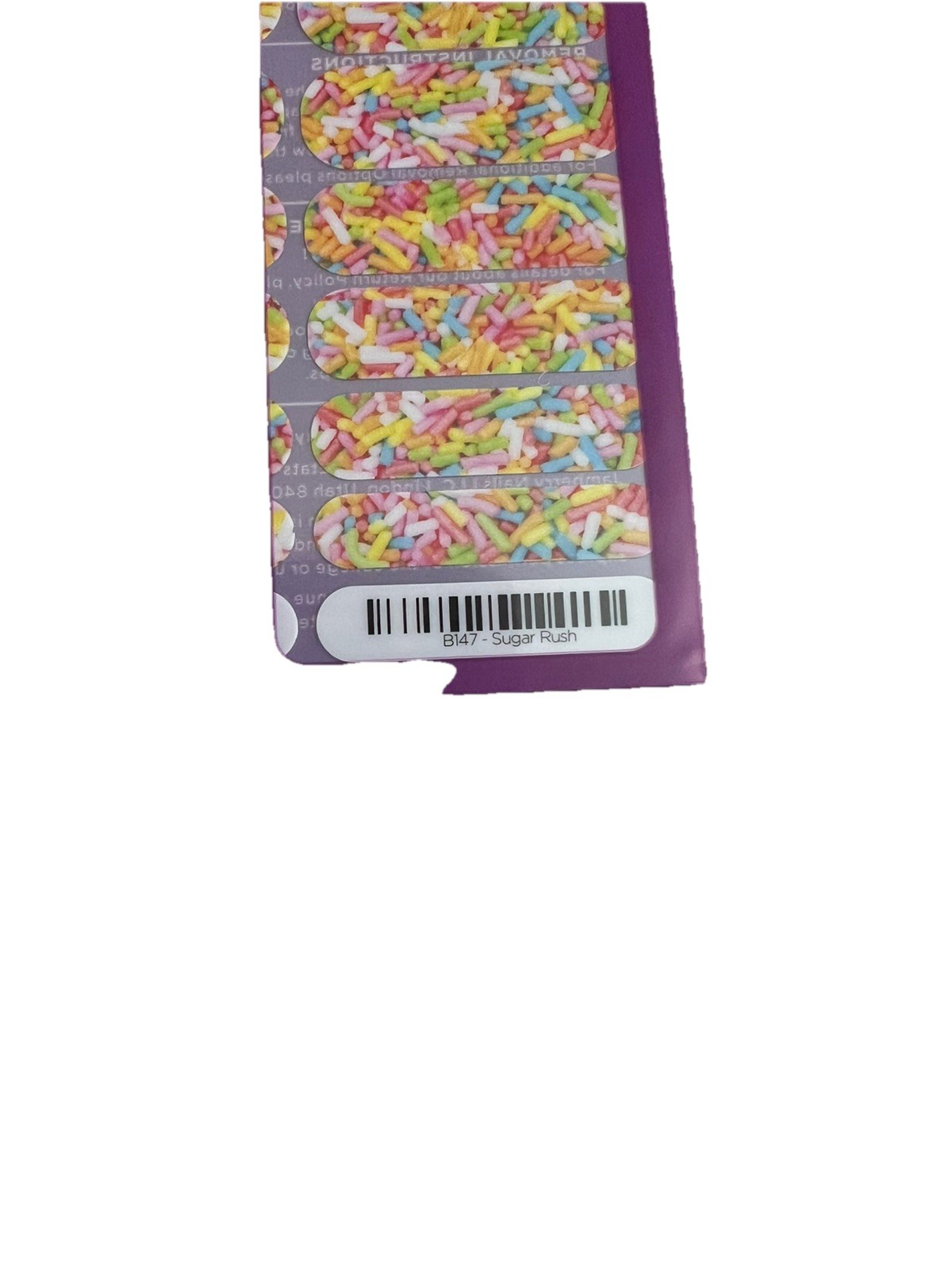 Jamberry Nail Wraps Full Sheet B147- Sugar Rush- Sprinkles