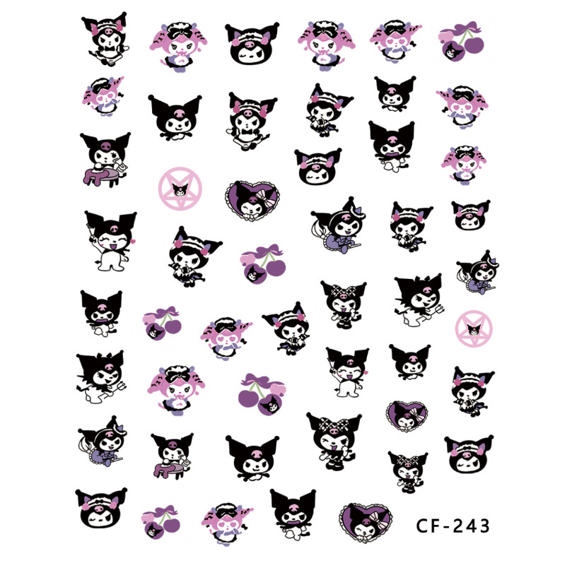 NAIL ART Character Naughty Little Devil Melody KUROMI Stickers Decoration NS54