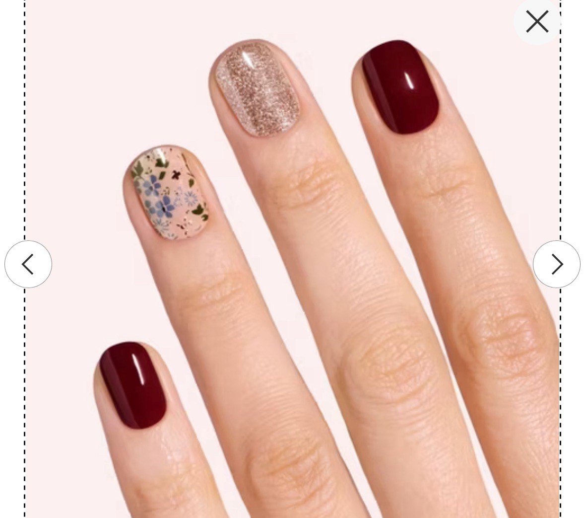 Dashing Diva Gloss Ultra Shine Gel 32 Gel Nail Strips Wildflower.