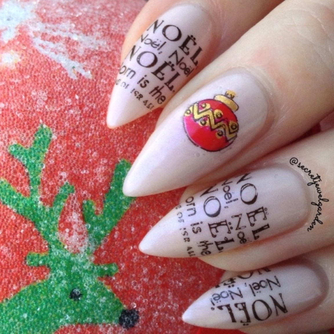 Christmas Tree Deer Fireworks Manicure Nail Art Stamping Template Image Plate