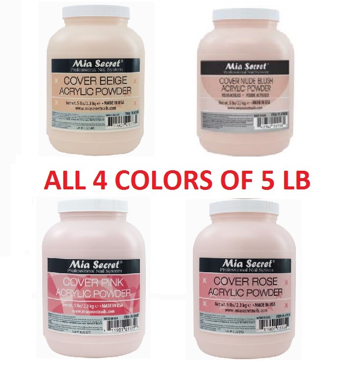 Mia Secret Cover Acrylic Nail Powder 5 lbs / 2.3kg – CHOOSE YOUR COLORS
