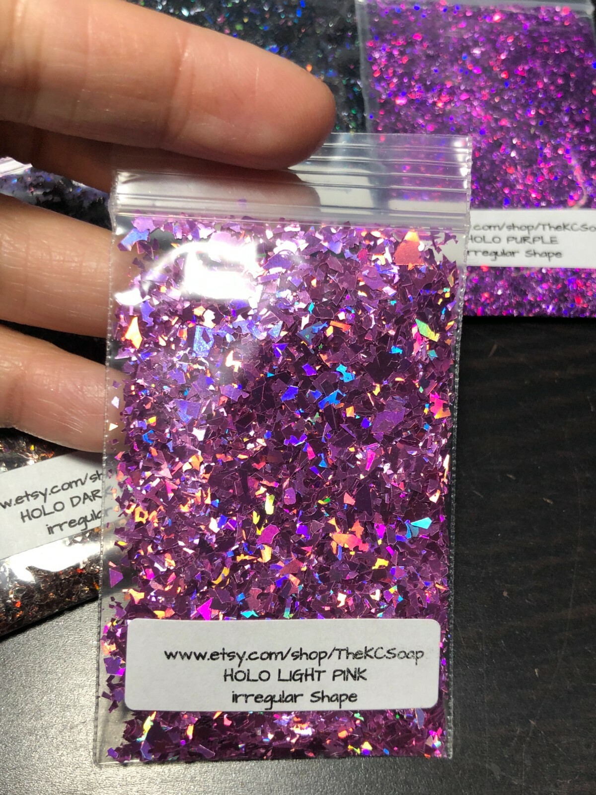 Holographic IRREGULAR SMALL Mylar Sheet Random Cut Size Flakes for nail decorati
