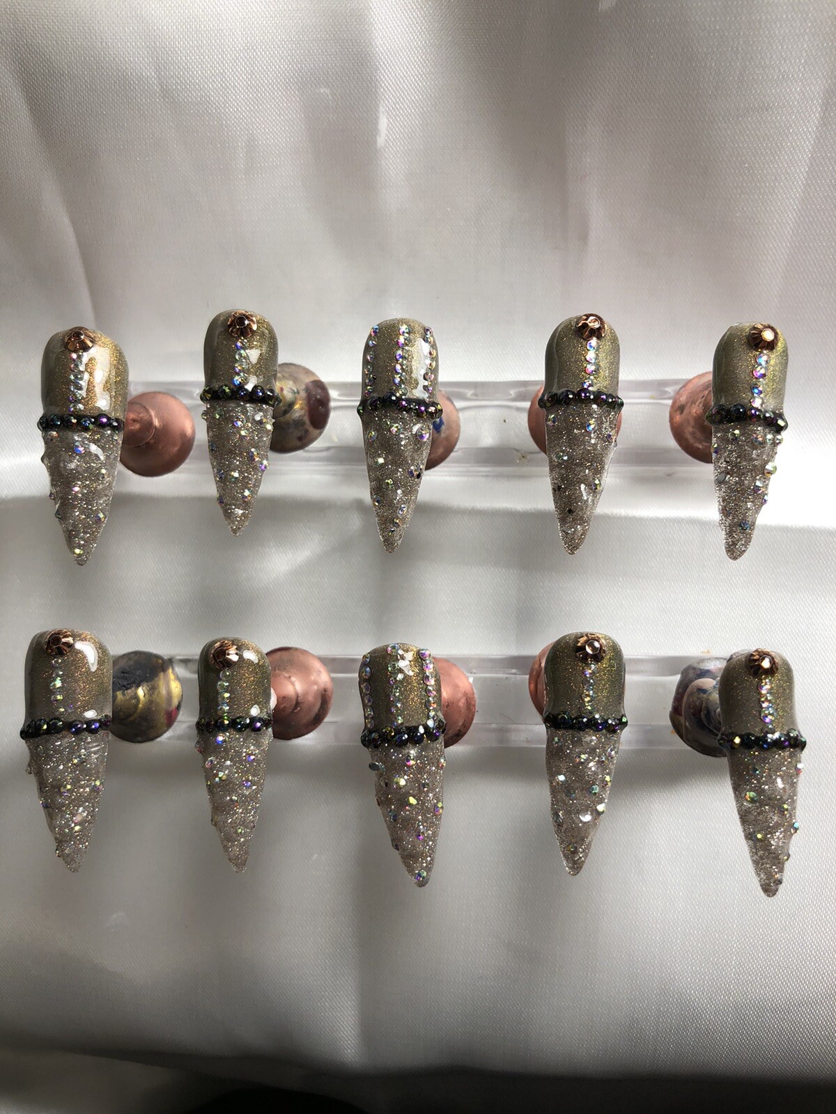 Z NAILZ!/Z CLAWZ! Gorgeous Set Of Handmade Custom Alligator Press On Nails