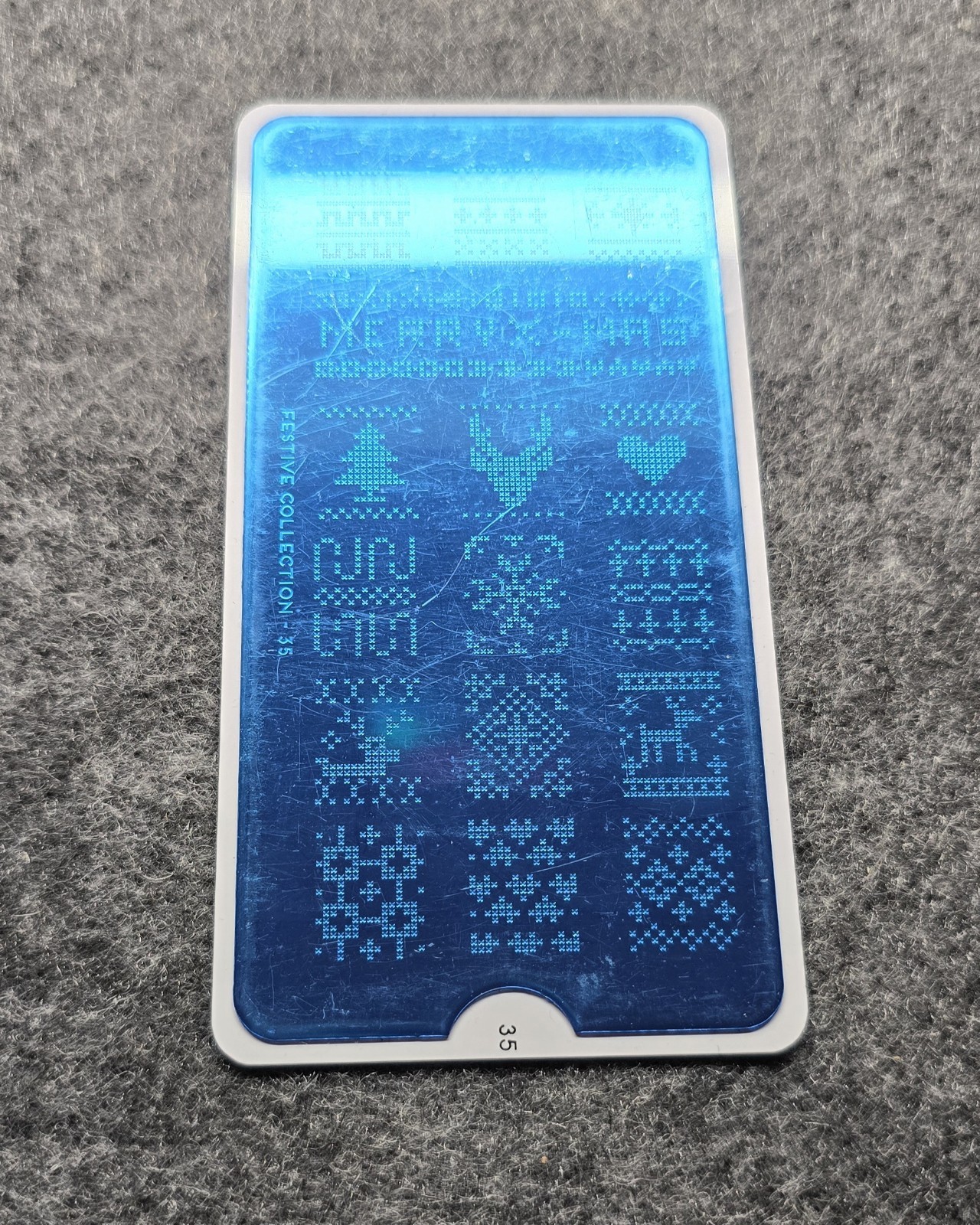MoYou-London Festive 35 Nail Stamping Plate Ugly Sweater Knit Crochet Christmas