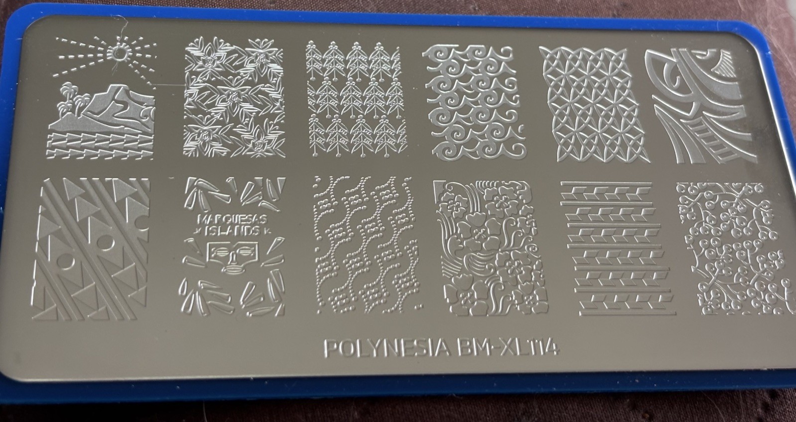 HTF Bundle Monster Polynesia BM-XL114 Maniology Abstract Nail Stamping Plate