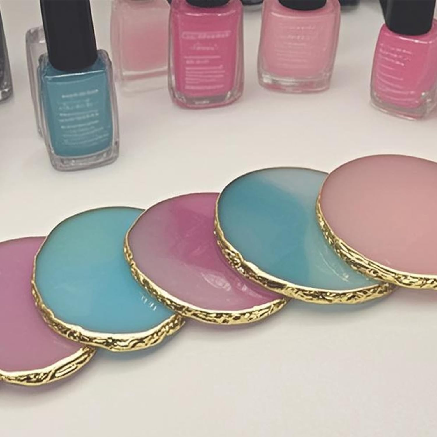 Resin Nail Art Palette, Gel Nail Polish Mixing Palettes Makeup Color Pallet Nail