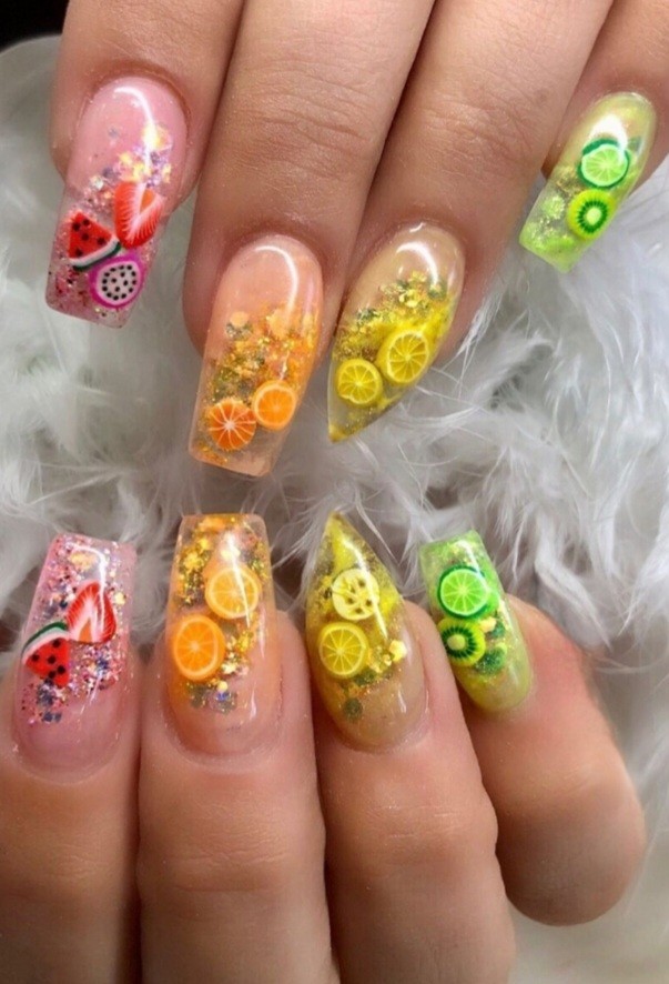 NWT NAIL ART DESIGN POLYMER CLAY FRUIT SLICES LARGE PACK!