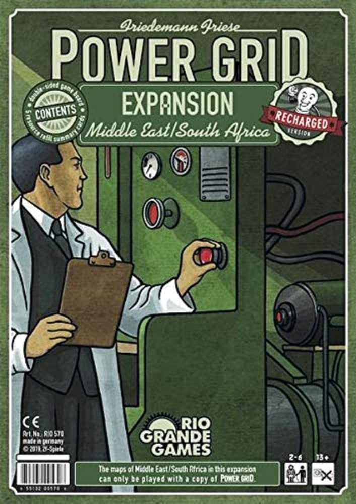 Rio Grande Games Power Grid Middle East South Africa Expansion Small, Game