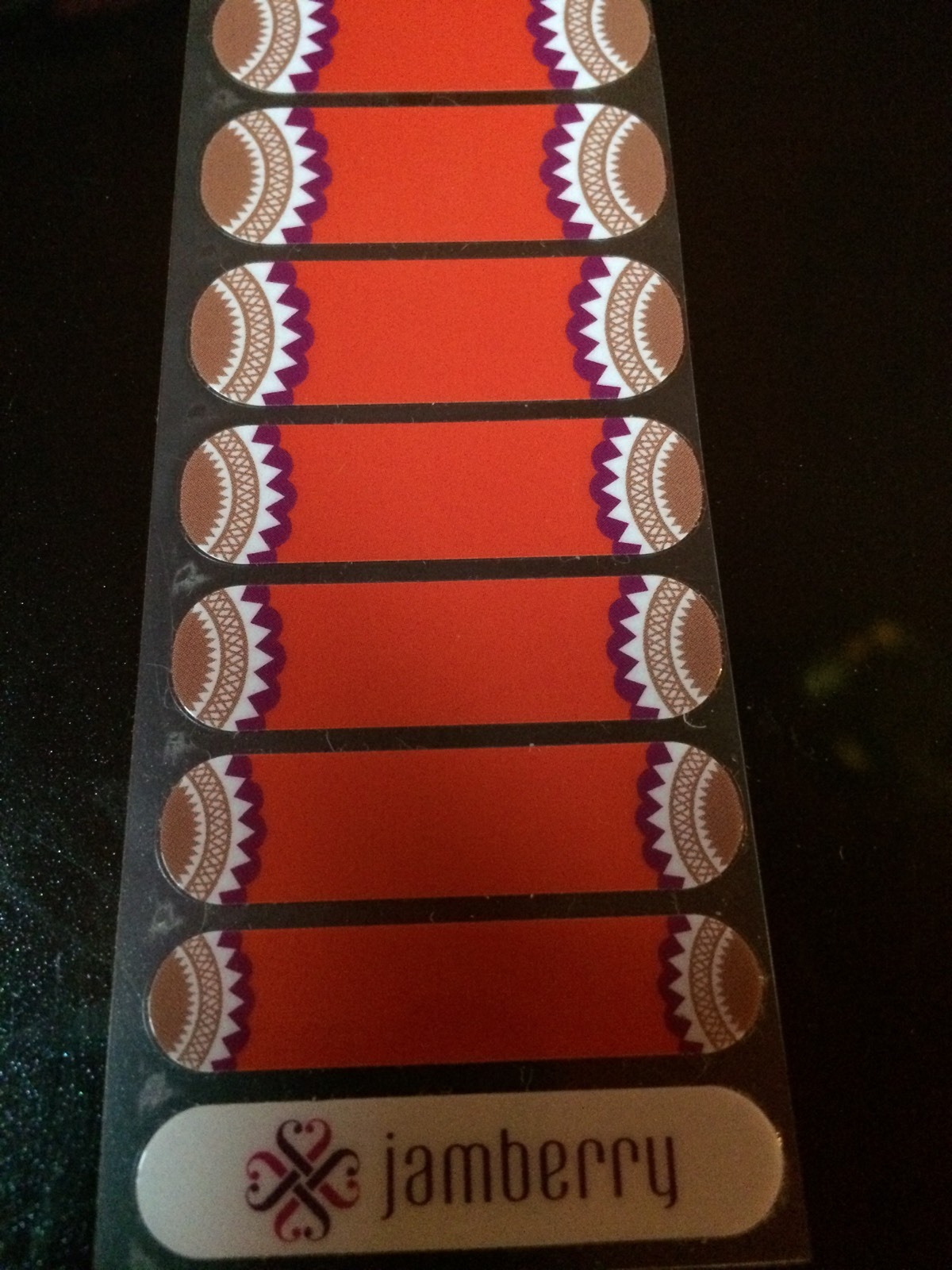 Jamberry Nails Southern Flare Half Sheet Retired Orange 2014 Wrap Free Shipping!