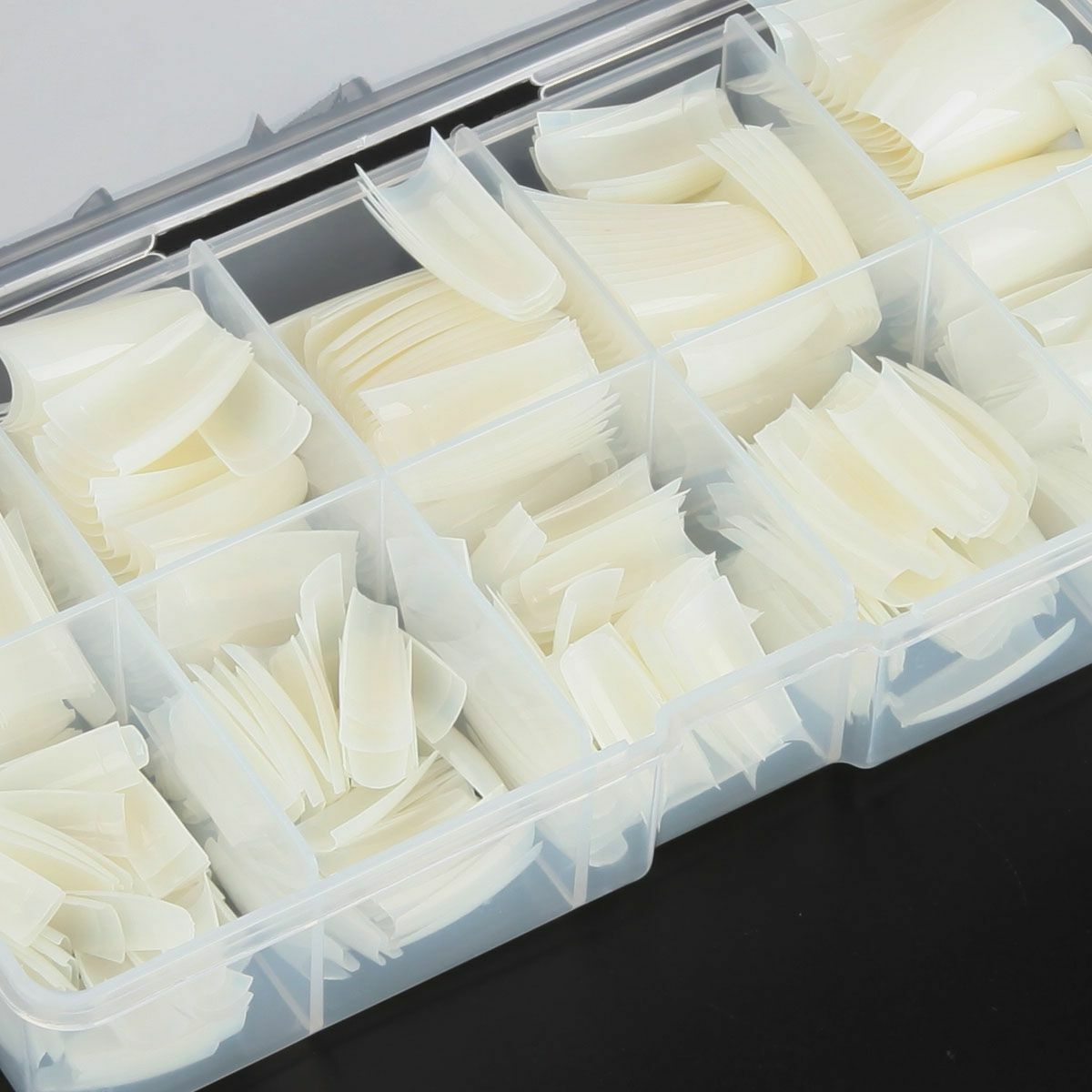 500-1000pcs Set Coffin Nail Tips Long Square French Fake False Nails Transparent