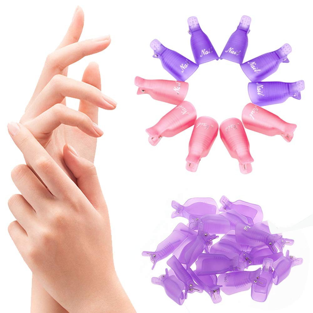 IRCHLYN Nail Polish Remover Clips, 100 Pcs Acrylic 100 Count (Pack of 1)
