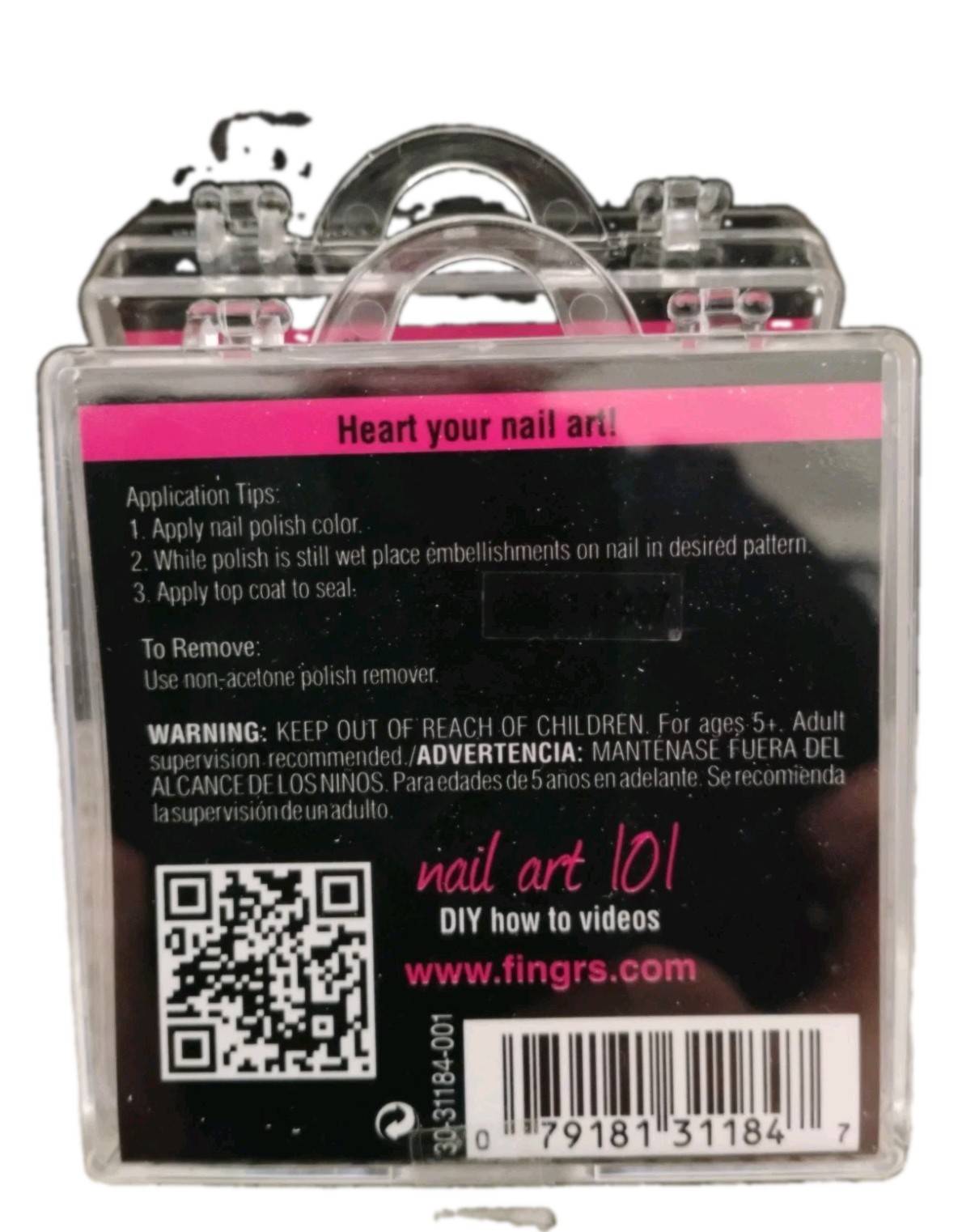 2 PACK Fing’rs Heart 2 Art Finger Nail Art Embellishments #31184 Embellish Me!
