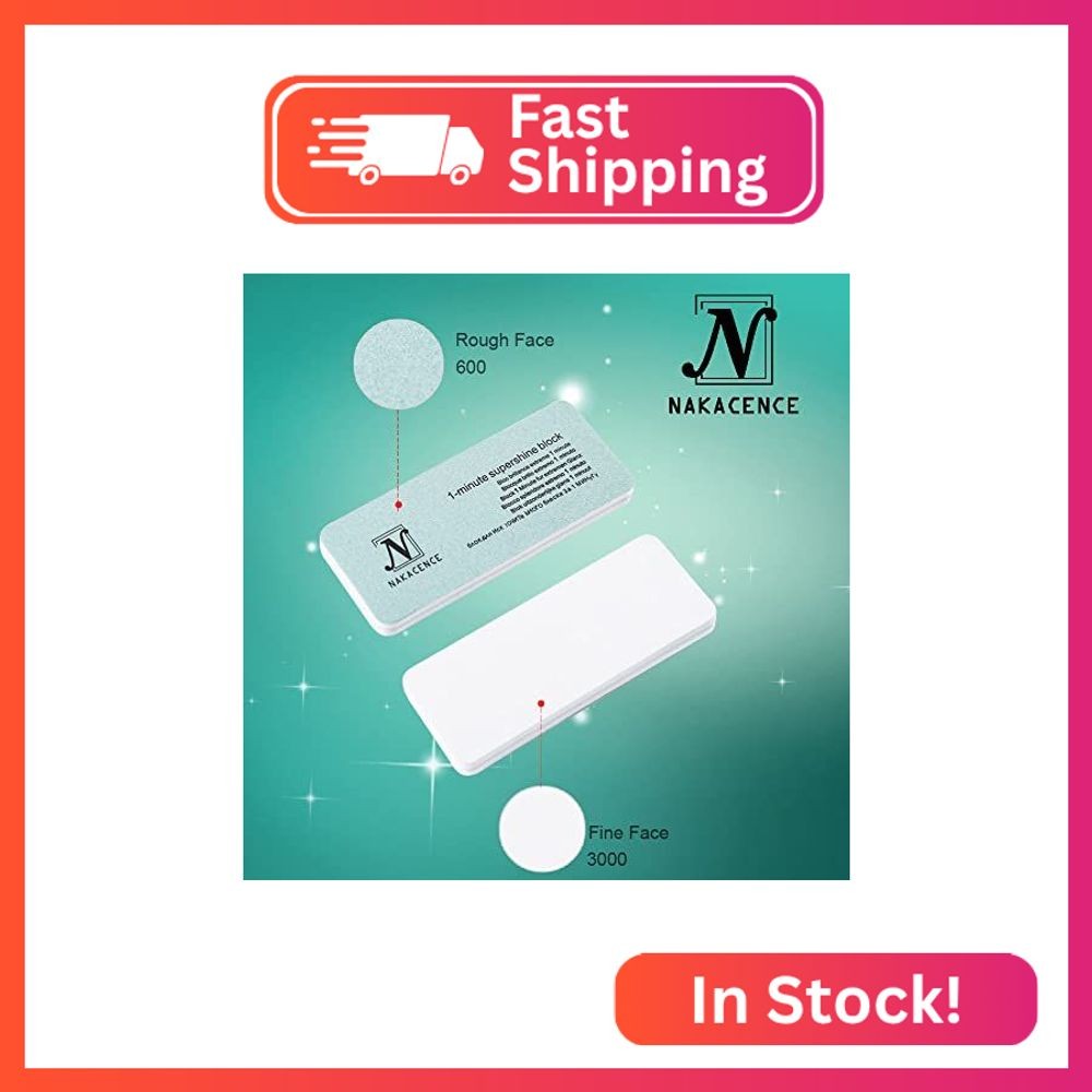 Nail Shiner Buffer with Double Sides Professional Nail Buffer Block 600/3000 Gri