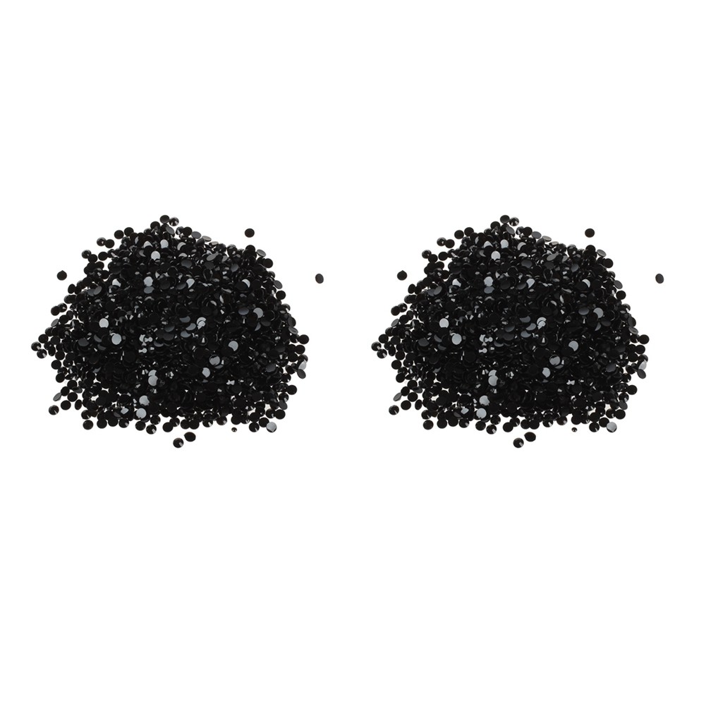 10000Pcs Crystal Flatback Acrylic Rhinestones Beads Nail Art (Black) K6G82159