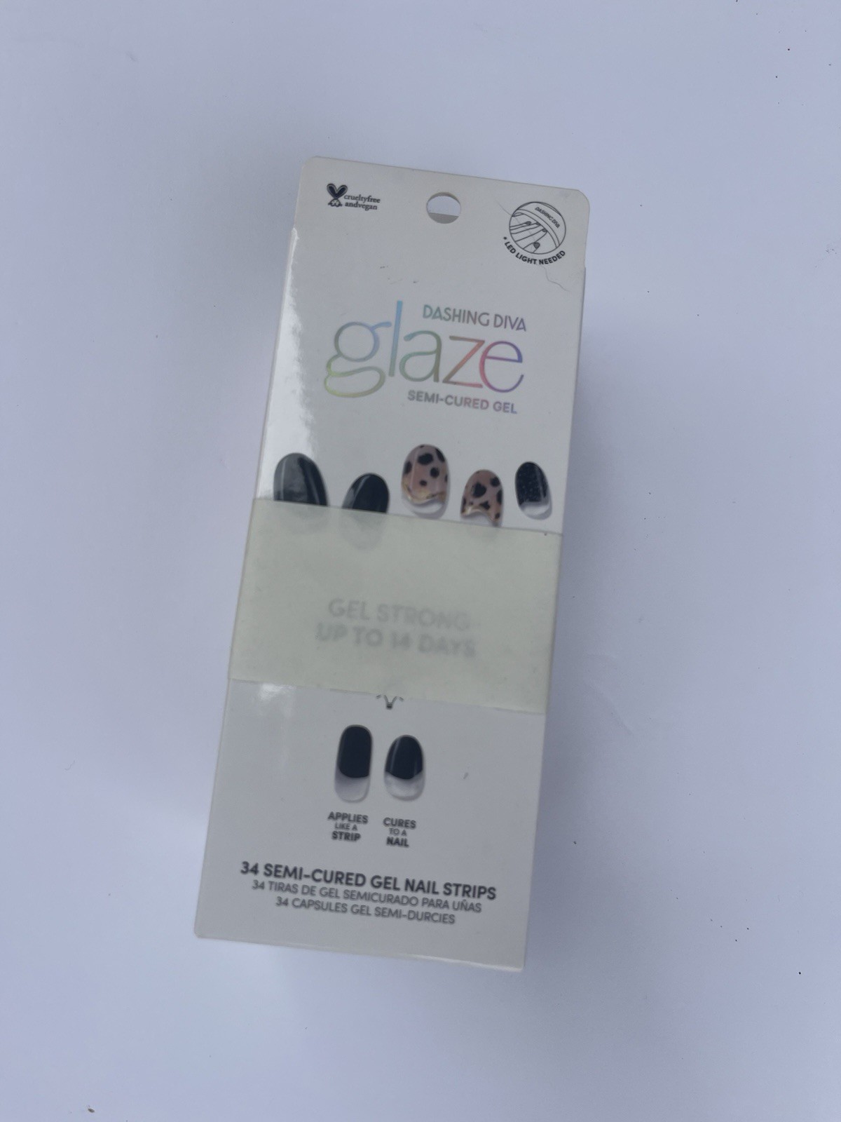3 Pack Dashing Diva Glaze Semi-Cured Gel Nail Strips Lot of 3 32 Count in Each