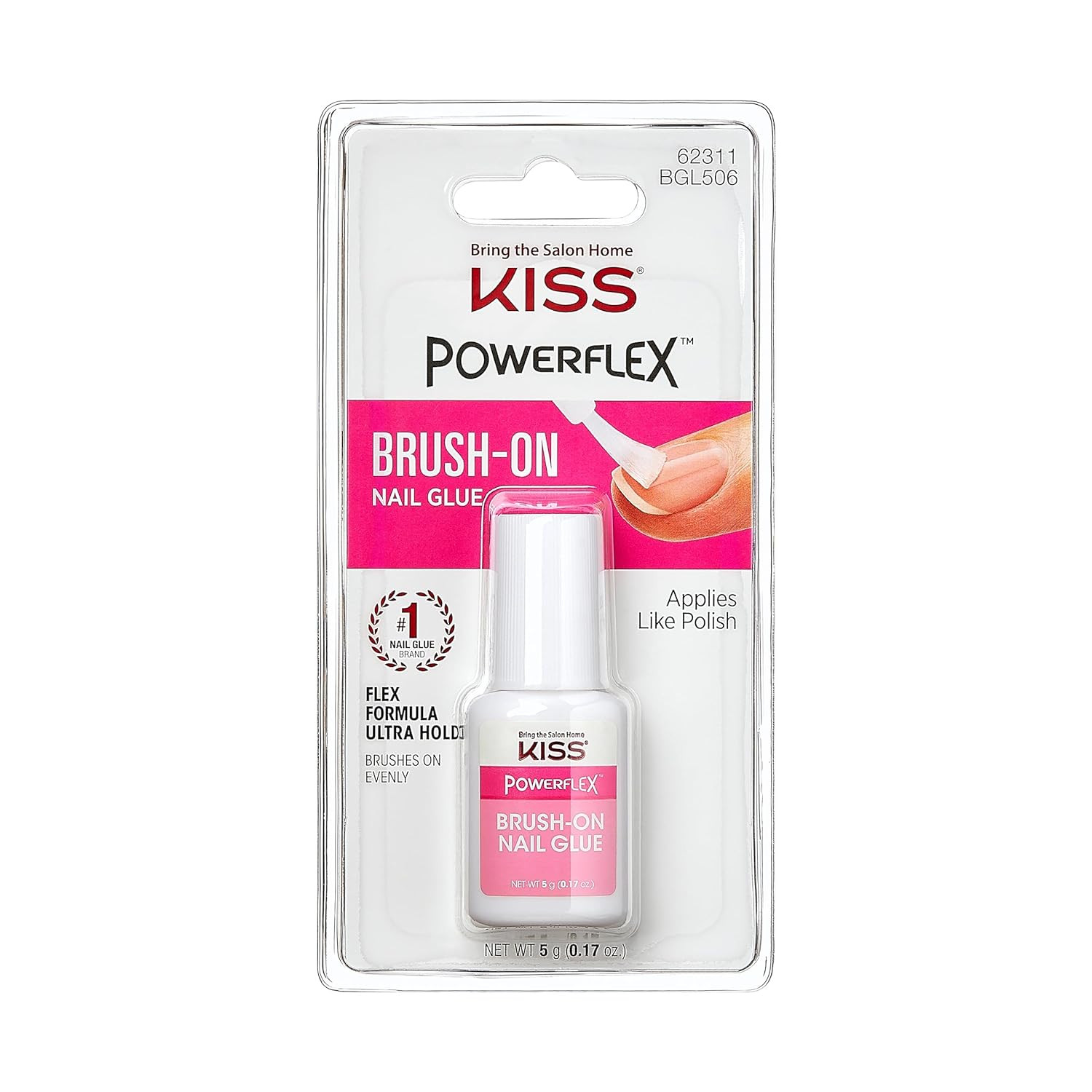 Powerflex Brush-On Nail Glue – Fast Drying Adhesive for Glue-On Nails & Repairs