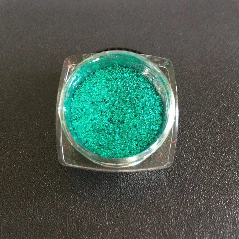 Turquoise Nail Powder Mirror Chrome Nails Teal Shiny Effect Mermaid Pigment Dust