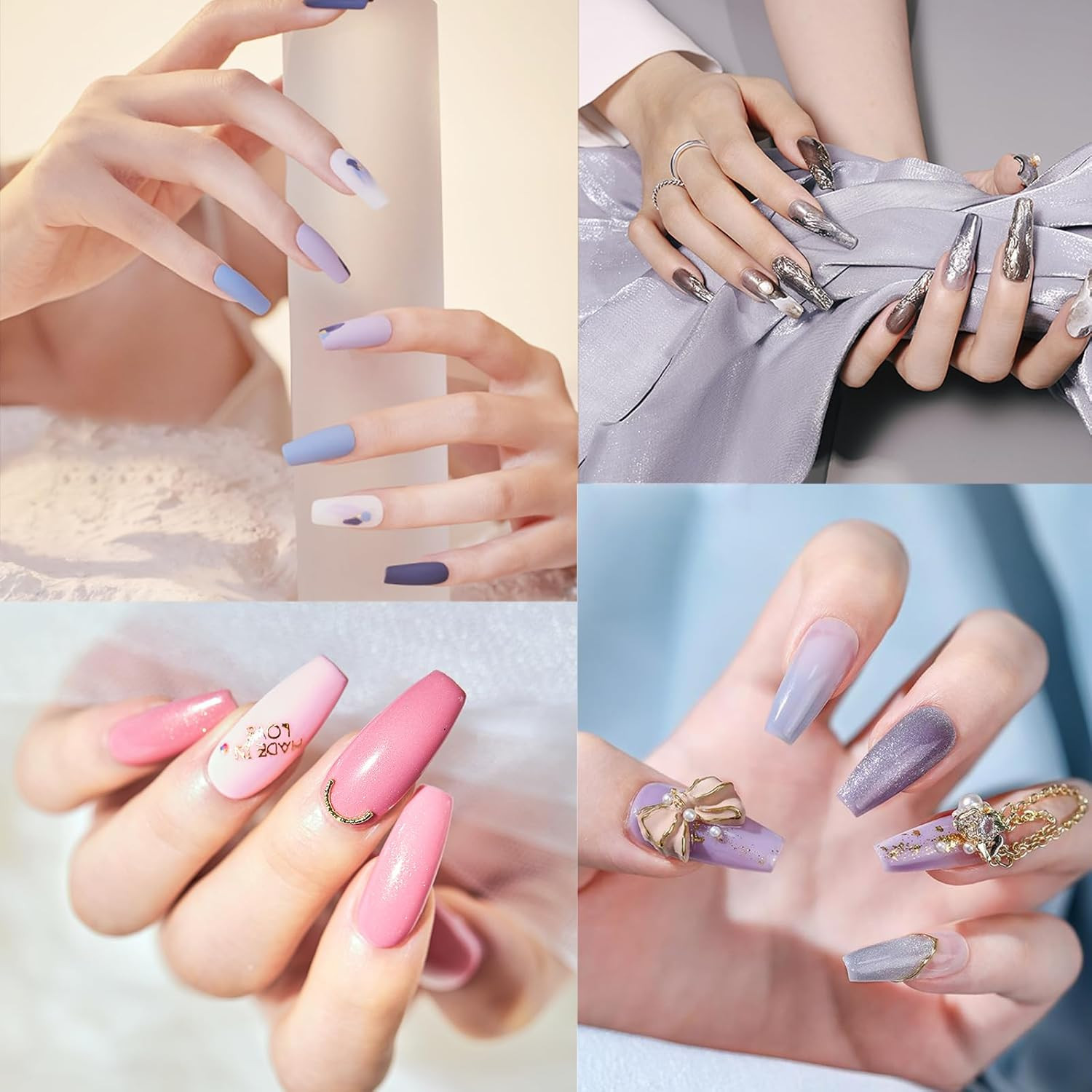 500PCS Half Cover Coffin Nail Tips – Acrylic Nail Tips, 10 Size Clear Ballerina