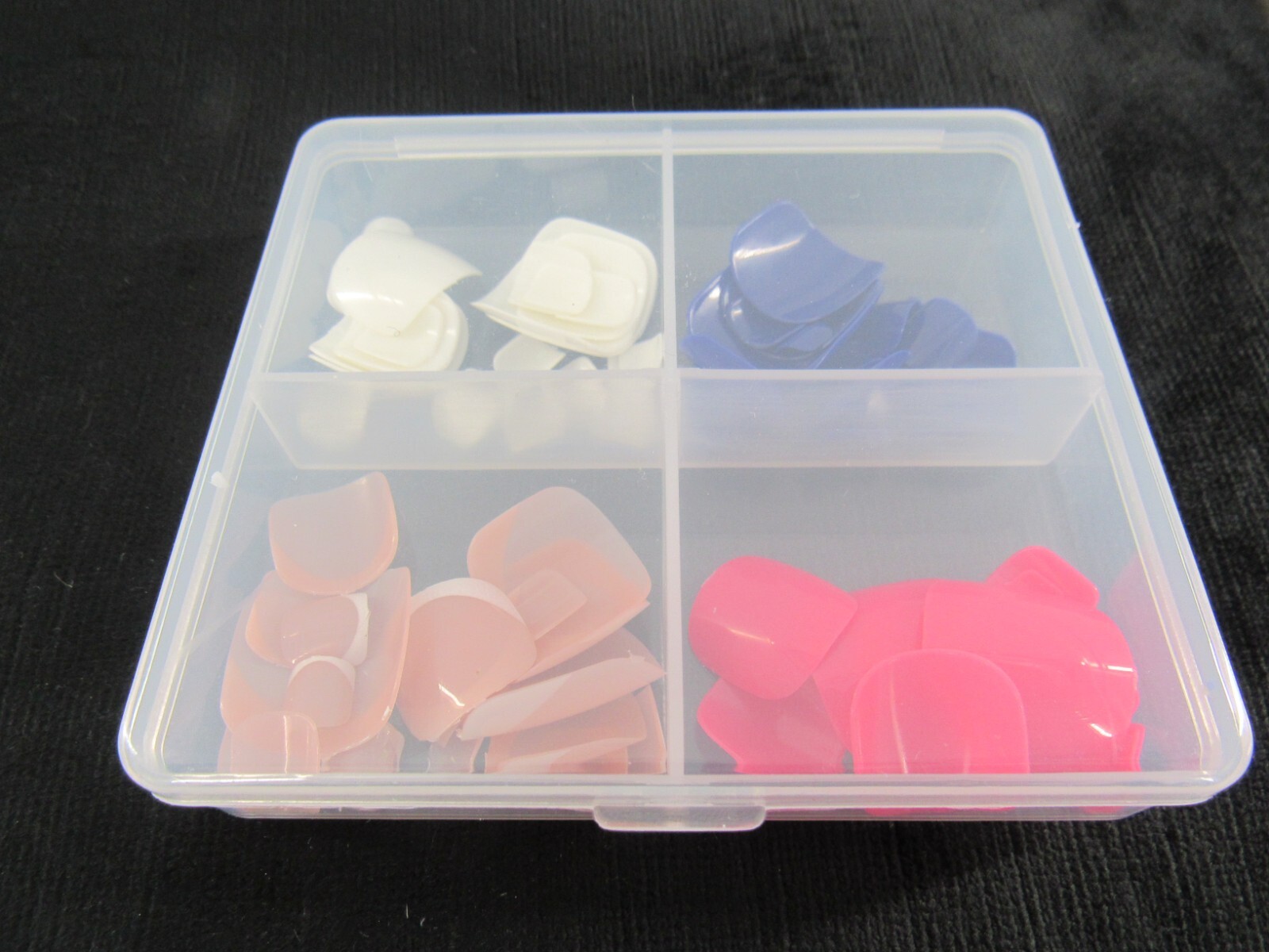 240pc False Toe Nails Press on Toenails Full Cover Square Blue Pink White: New!