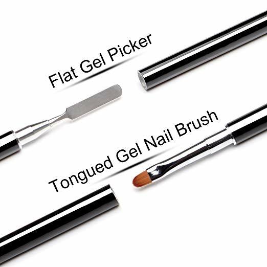 Dual-Ended PolyGel Nail Brush & Spatula Picker – 2 in 1 Gel Application Tool