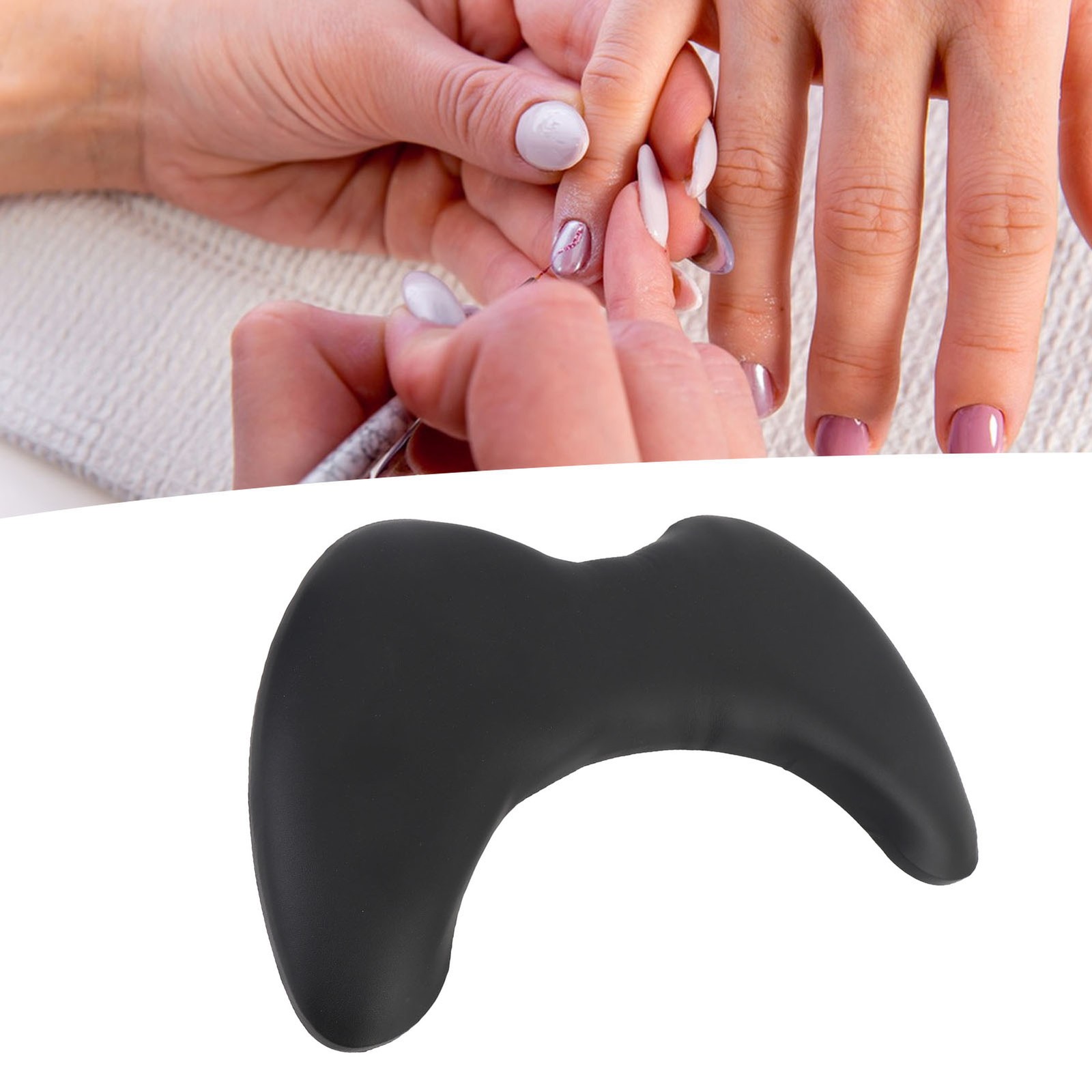U Shape Manicure Hand Pillow Elegant Arm Rest For Nails Tech PU Leather For CHU
