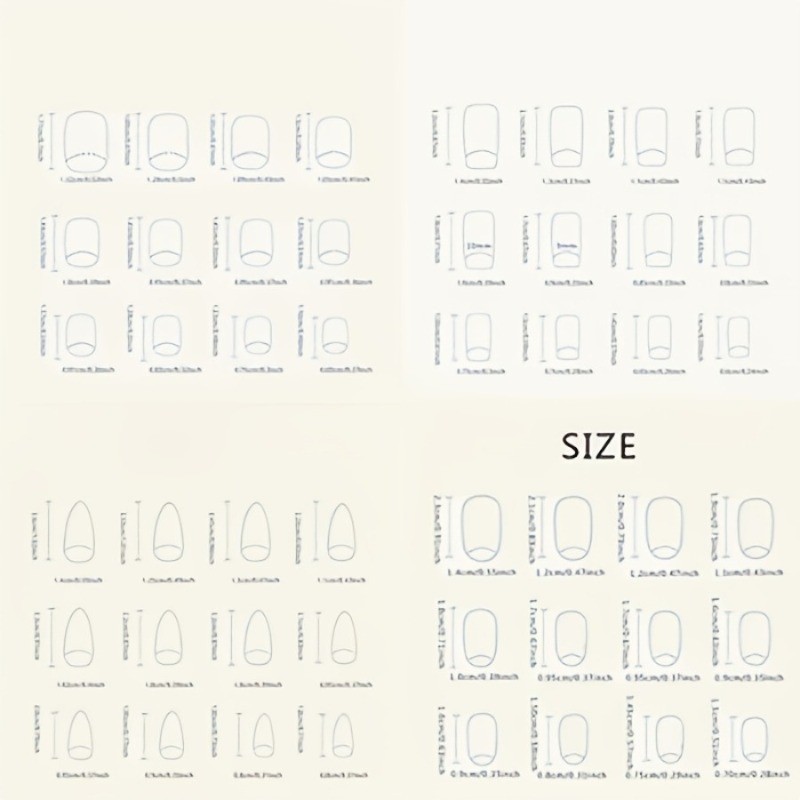 40 Pieces of Nail Art with Random Hand-pressed Stud Combinations for Nail Art