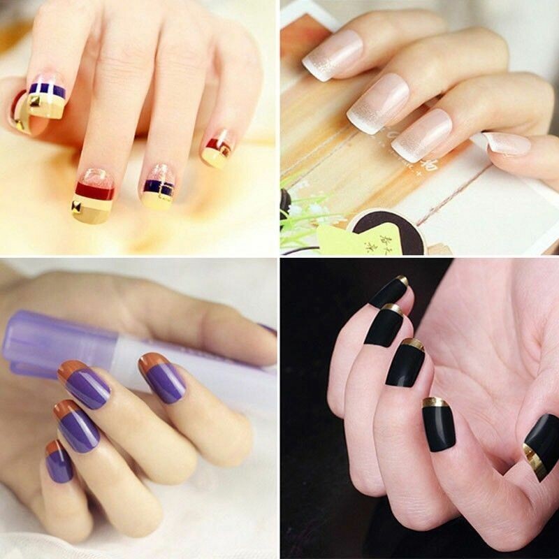 5 pk French Tip Guides Sticker Manicure Stripe Edge Nail Art Toes Decoration DIY
