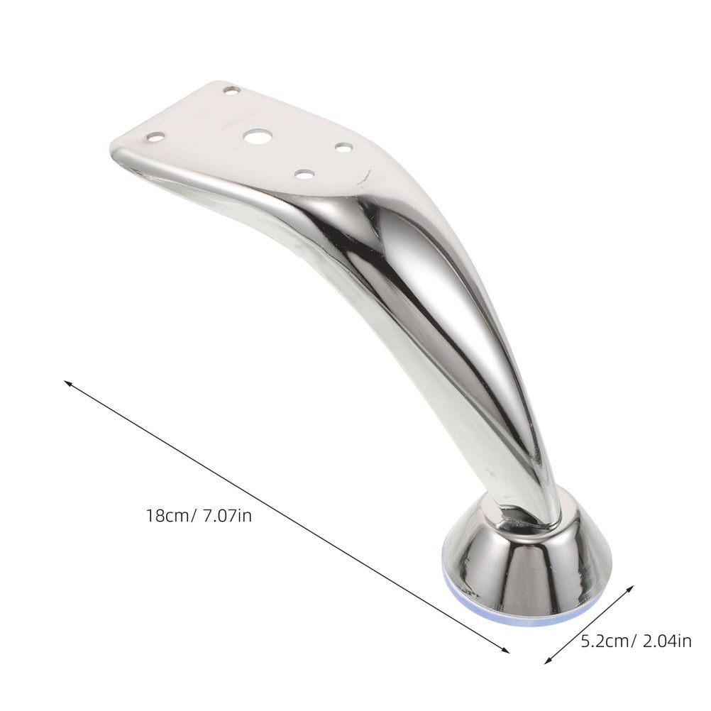 4Pcs Heavy Duty Iron Nail Arm Rest Legs for Manicure Footrest Silver Durable Set