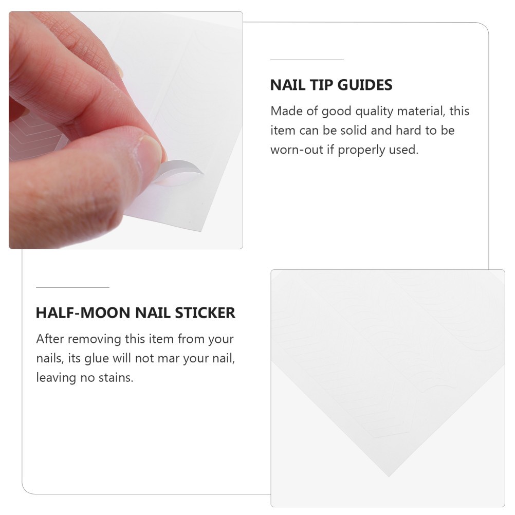 50 Sheets French Manicure Strips Nail Polish Stickers Gel Nail Art Stickers