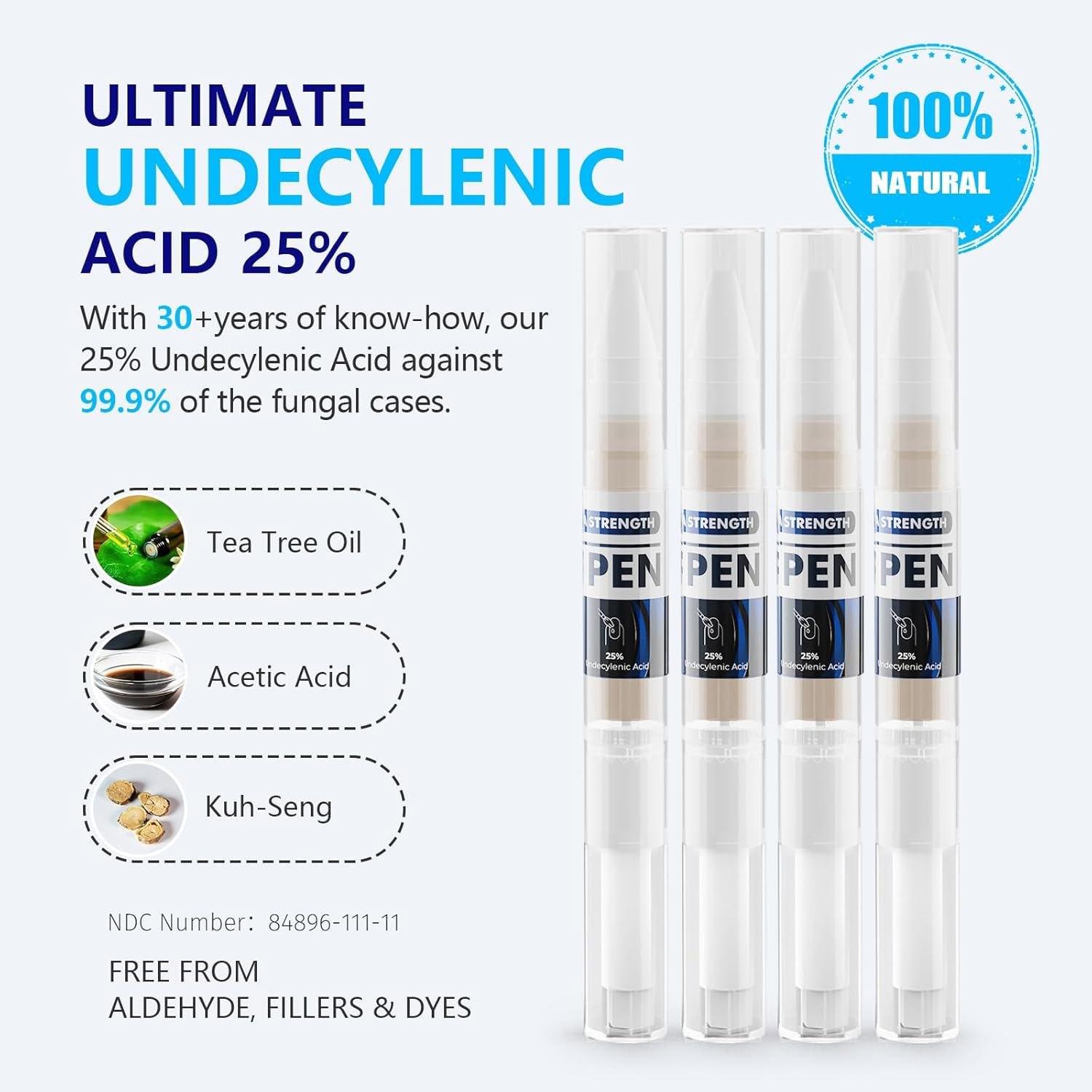 4x Nail Fungus Treatment Pen Extra Strength Acid for Toe & Finger Nail Repair US