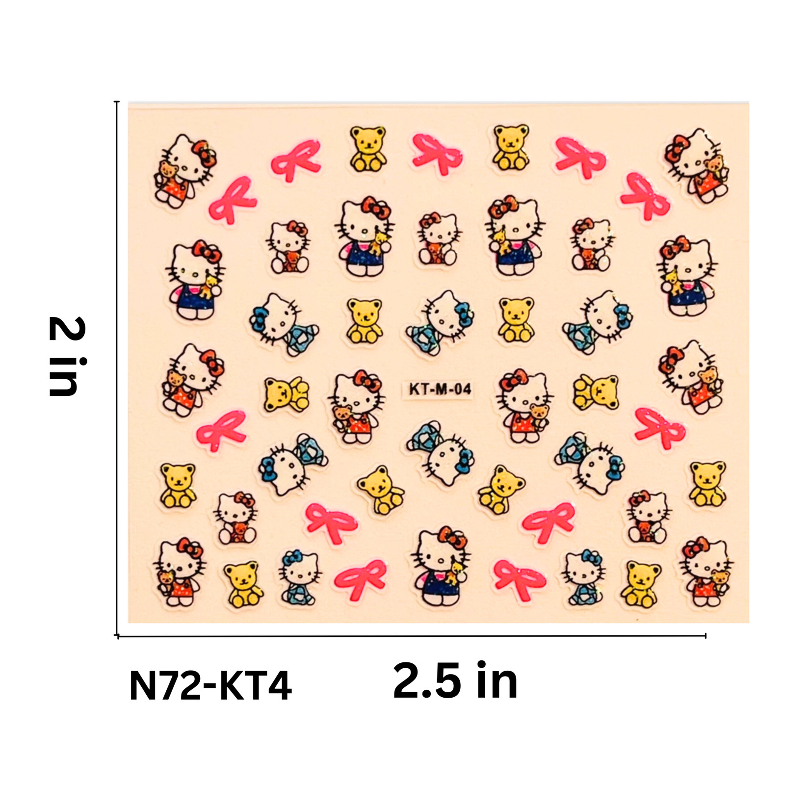 Hello Kitty Nail Art Stickers – Cute Kawaii 3D Decals for Nails